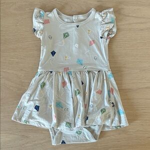 Kyte BABY Cream and Blue Toddler Bodysuit